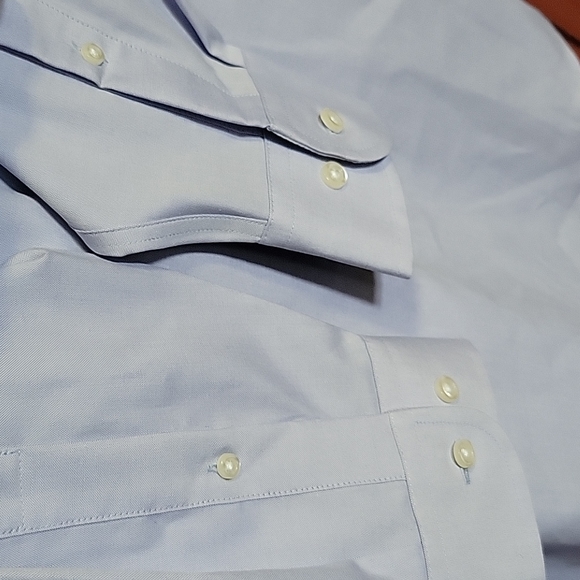 STRAFFORD PERFORMANCE CLASSIC FIT BLUE SHIRT SIZE 15 1/2 (34-35) - Picture 8 of 15